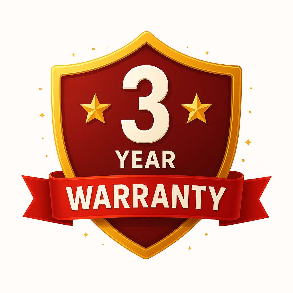 3-Year Replacement Warranty