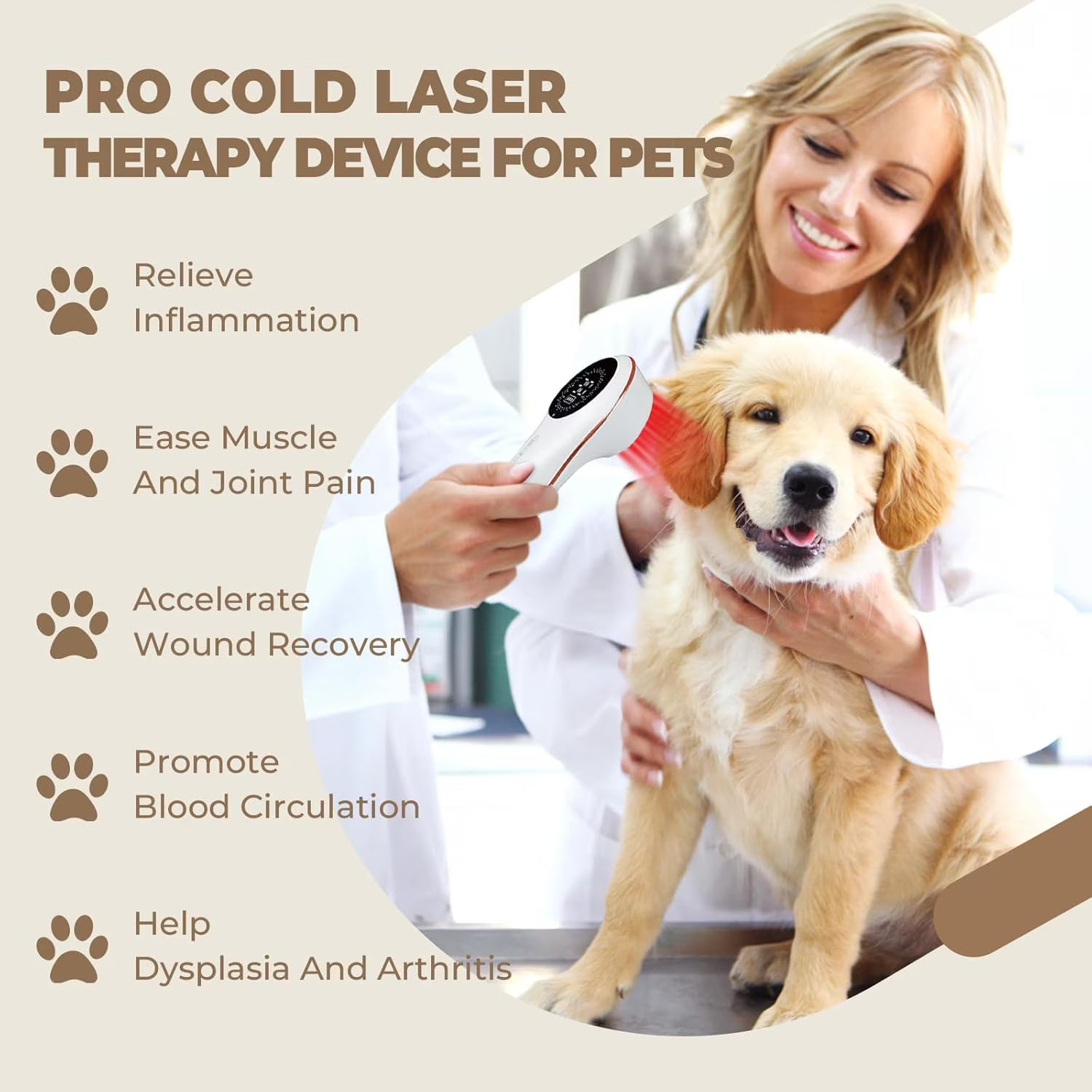 Handheld Home Cold Laser Therapy Device